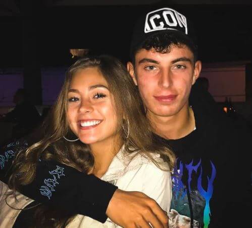 Leah Havertz brother Kai Havertz with his girlfriend Sophia.